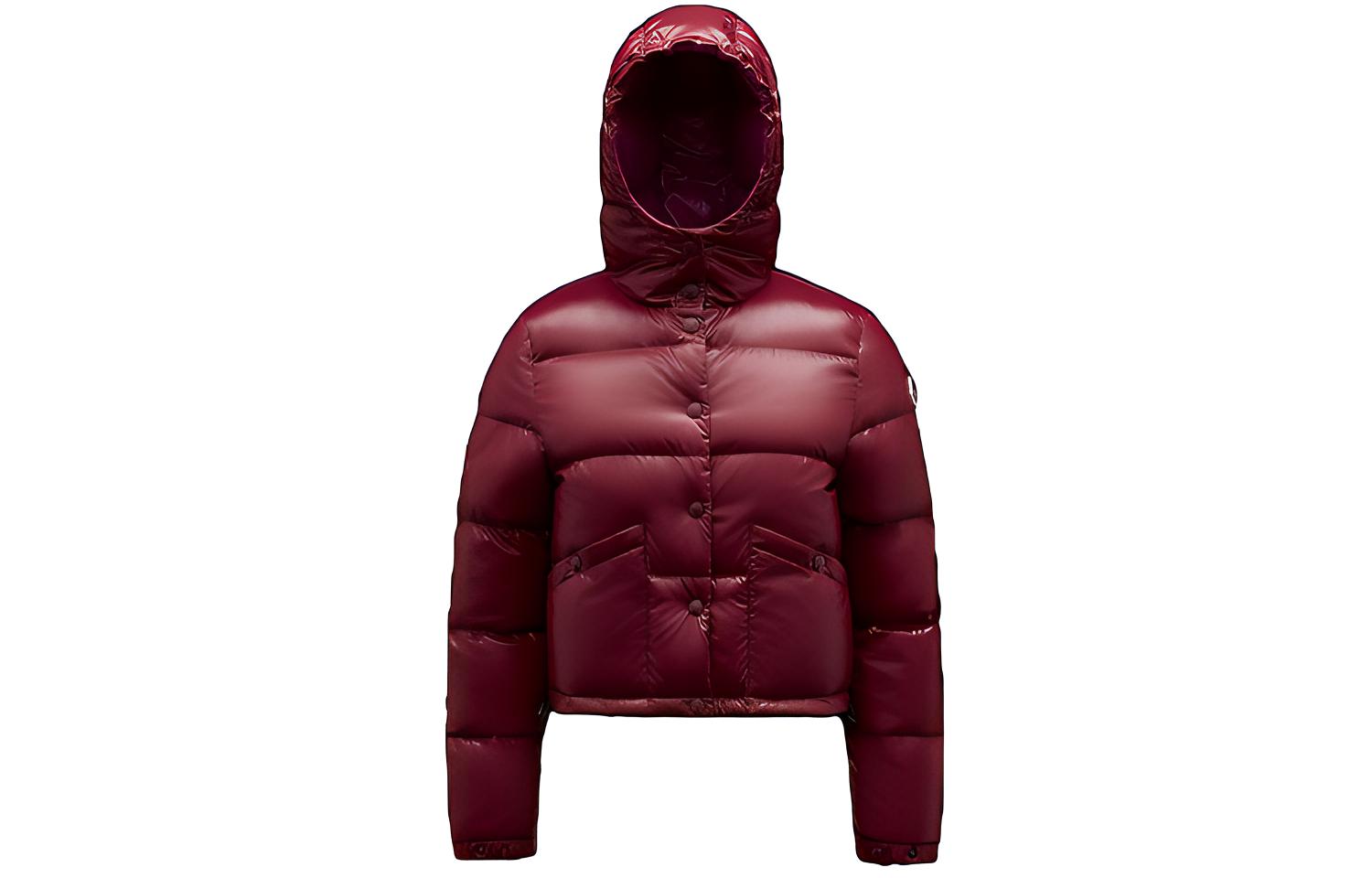 (Women) Moncler Bardanette Logo Snap Button Hooded Down Jacket Winter Red G20931A0005868950