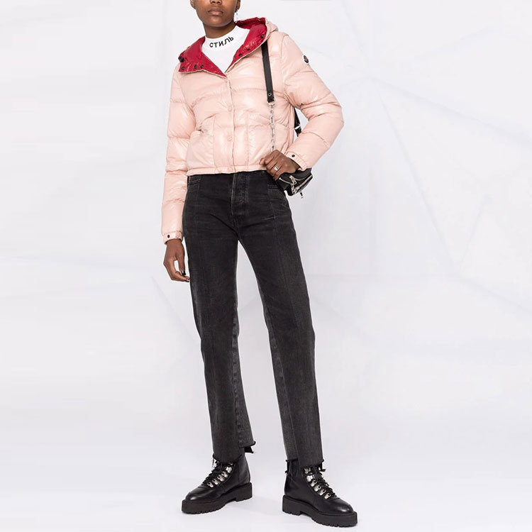 (Women) Moncler Bardanette Short Puffer Jacket with Logo, Pink. 1A0005868950512 圖 3