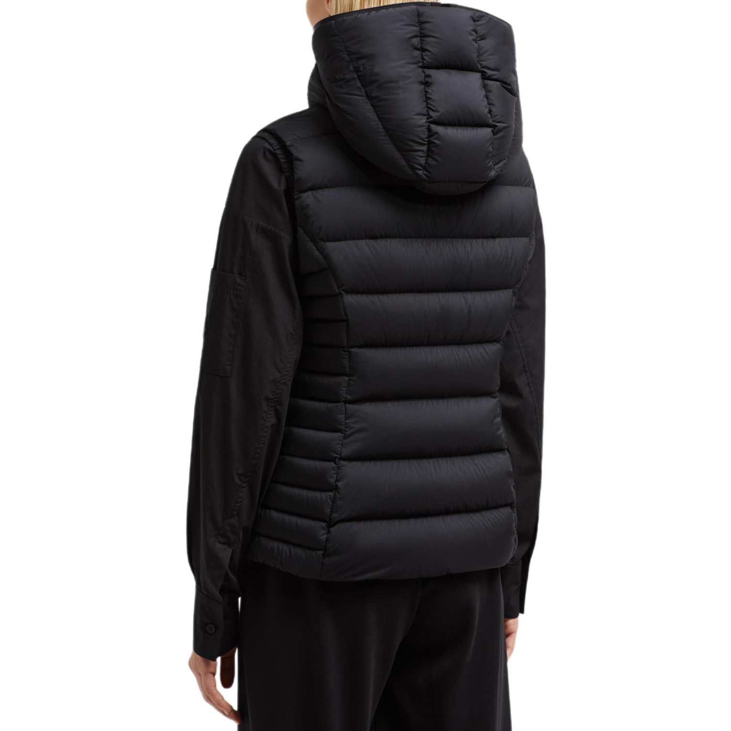 (Women) Moncler Barraux FW24  Black Waterproof Hooded Down Vest J20931A00033596K7999 圖 5