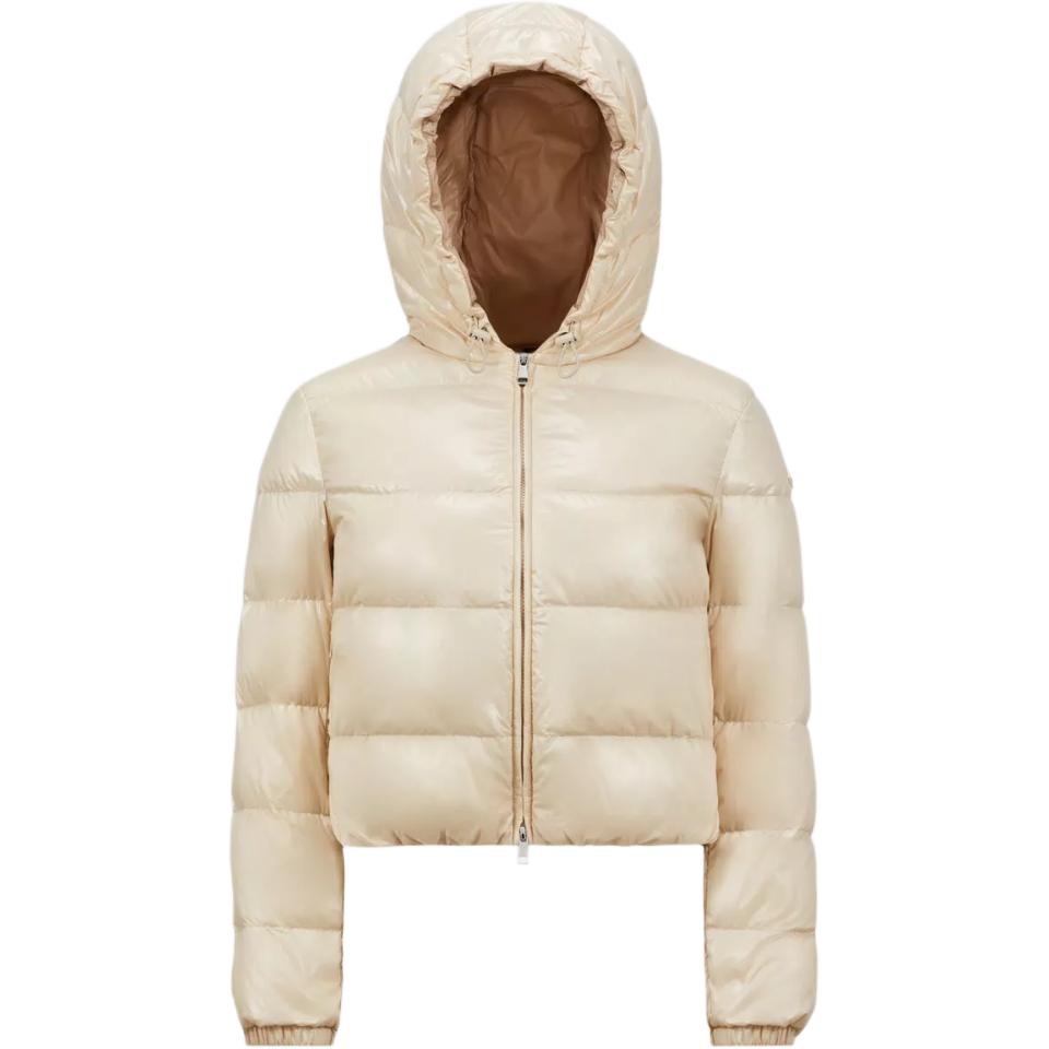 (Women) Moncler Bayard FW24  Short Zip-Up Hooded Down Jacket Light Brown J20931A000835963VU68