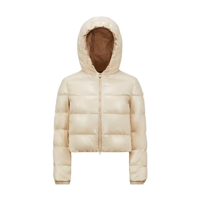 (Women) Moncler Bayard FW24 Short Zip-Up Hooded Down Jacket Light Brown J20931A000835963VU68