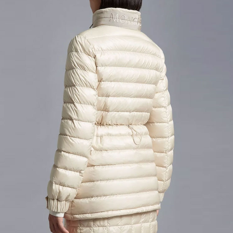 (Women) Moncler Beige Down Jacket with Solid Logo and Zip Stand Collar I10931A00008595ZZ20N 圖 5