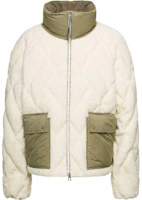 (Women) Moncler Beige FW23 Color-Block High-Neck Puffer Jacket with Elastic Cuffs 1A001765976B04B (Women) Moncler Beige FW23 Color-Block High-Neck Puffer Jacket with Elastic Cuffs 1A001765976B04B