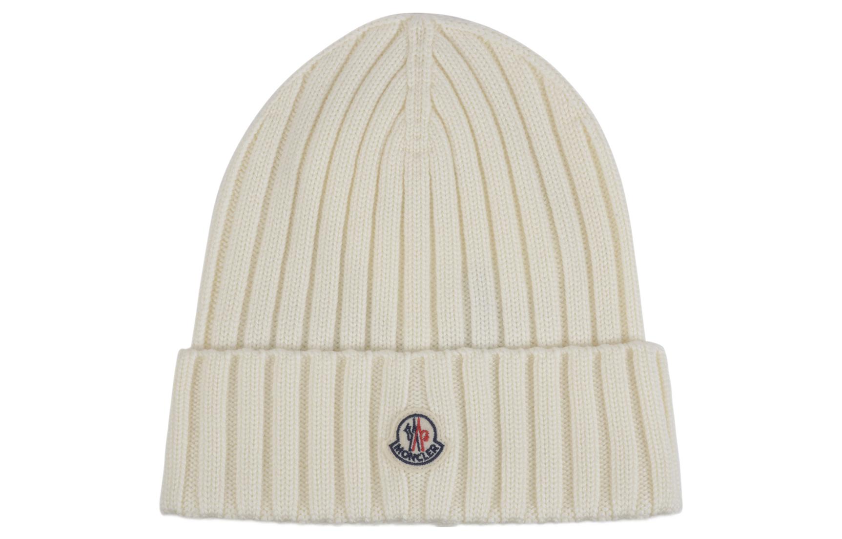(Women) Moncler Beige Knit Beanie Casual Comfort Hat 933B00016A9327030