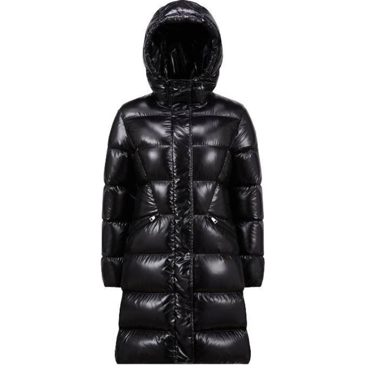 Order (Women) Moncler Bellevue Shiny Hooded Long Down Jacket  Black. J20931C000385963V999