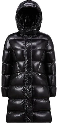(Women) Moncler Bellevue Shiny Hooded Long Down Jacket Black. J20931C000385963V999 Order (Women) Moncler Bellevue Shiny Hooded Long Down Jacket Black. J20931C000385963V999