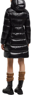 (Women) Moncler Bellevue Shiny Hooded Long Down Jacket Black. J20931C000385963V999 Shop (Women) Moncler Bellevue Shiny Hooded Long Down Jacket Black. J20931C000385963V999