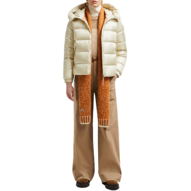 (Women) Moncler Biron  White Short Down Jacket with Zip and Hood J20931A00091597WN034 圖 3