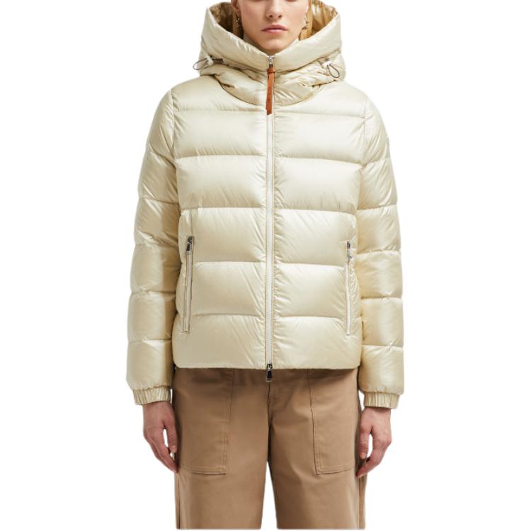 (Women) Moncler Biron  White Short Down Jacket with Zip and Hood J20931A00091597WN034 圖 4