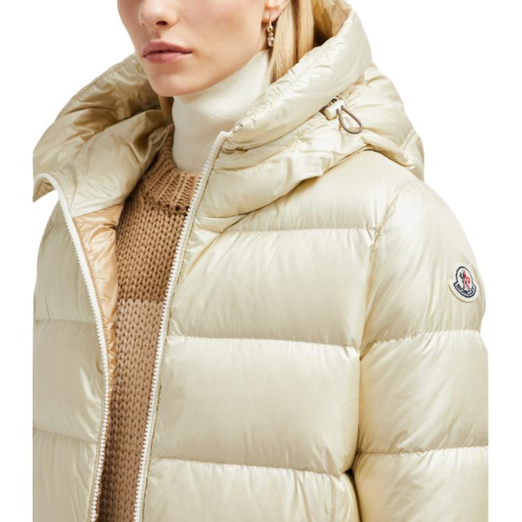 (Women) Moncler Biron  White Short Down Jacket with Zip and Hood J20931A00091597WN034 圖 6