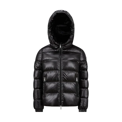(Women) Moncler Biron Series Black Hooded Down Jacket with Dual Zipper. J20931A00091597WN999