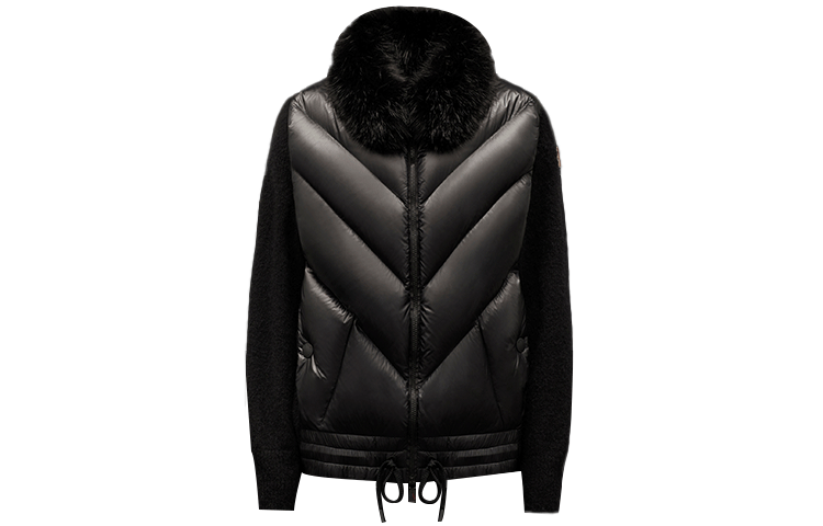 (Women) Moncler Black Detachable Fur Collar Down Jacket G20989B00002M1126999