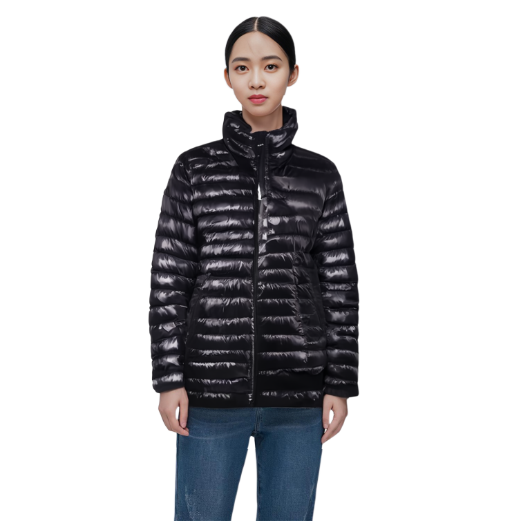 (Women) Moncler Black Down-Filled Quilted High-Neck Zip Jacket Winter 1A10000C0070999 圖 6