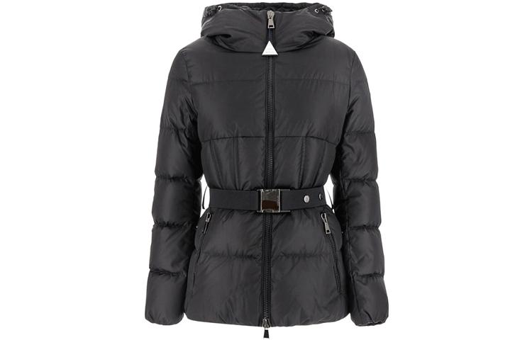 (Women) Moncler Black Logo Belted Long Sleeve Down Jacket 1A0003254155999 圖 2