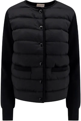 (W) 蒙口黑色标志长袖圆领扣式夹克 J20939B00006M1131999 Order (W) 蒙口黑色标志长袖圆领扣式夹克 J20939B00006M1131999