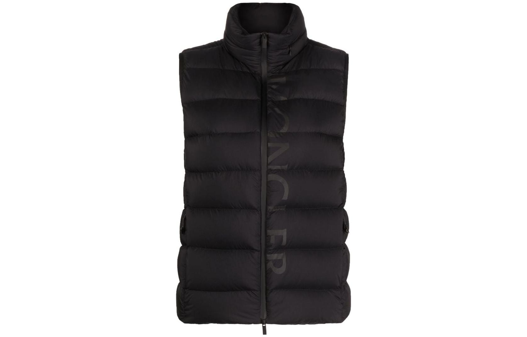 (Women) Moncler Black Logo Print Padded Sleeveless Vest SS22 H20931A0001253333999