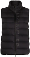 (Women) Moncler Black Logo Print Padded Sleeveless Vest SS22 H20931A0001253333999 (Women) Moncler Black Logo Print Padded Sleeveless Vest SS22 H20931A0001253333999