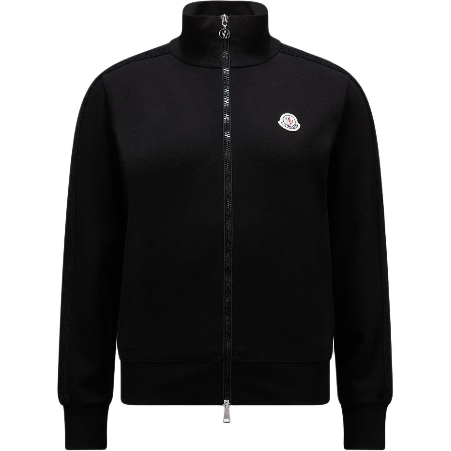 (Women) Moncler Black Loose High-Neck Zip-Up Sweatshirt J20938G0001889ALE999