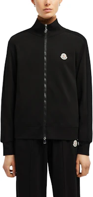 (W) Moncler 黑色寬鬆高領拉鏈運動衫 J20938G0001889ALE999 Shop (W) Moncler 黑色寬鬆高領拉鏈運動衫 J20938G0001889ALE999