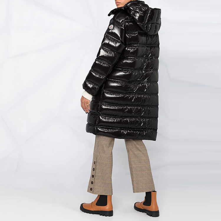 (Women) Moncler Black Mid-Length Hooded Down Jacket F20931C5290054AN2999 圖 4