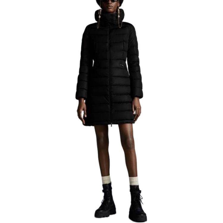 Lookbook (W) Moncler 黑色中長款立領長袖外套大衣 I20931C5090054155999