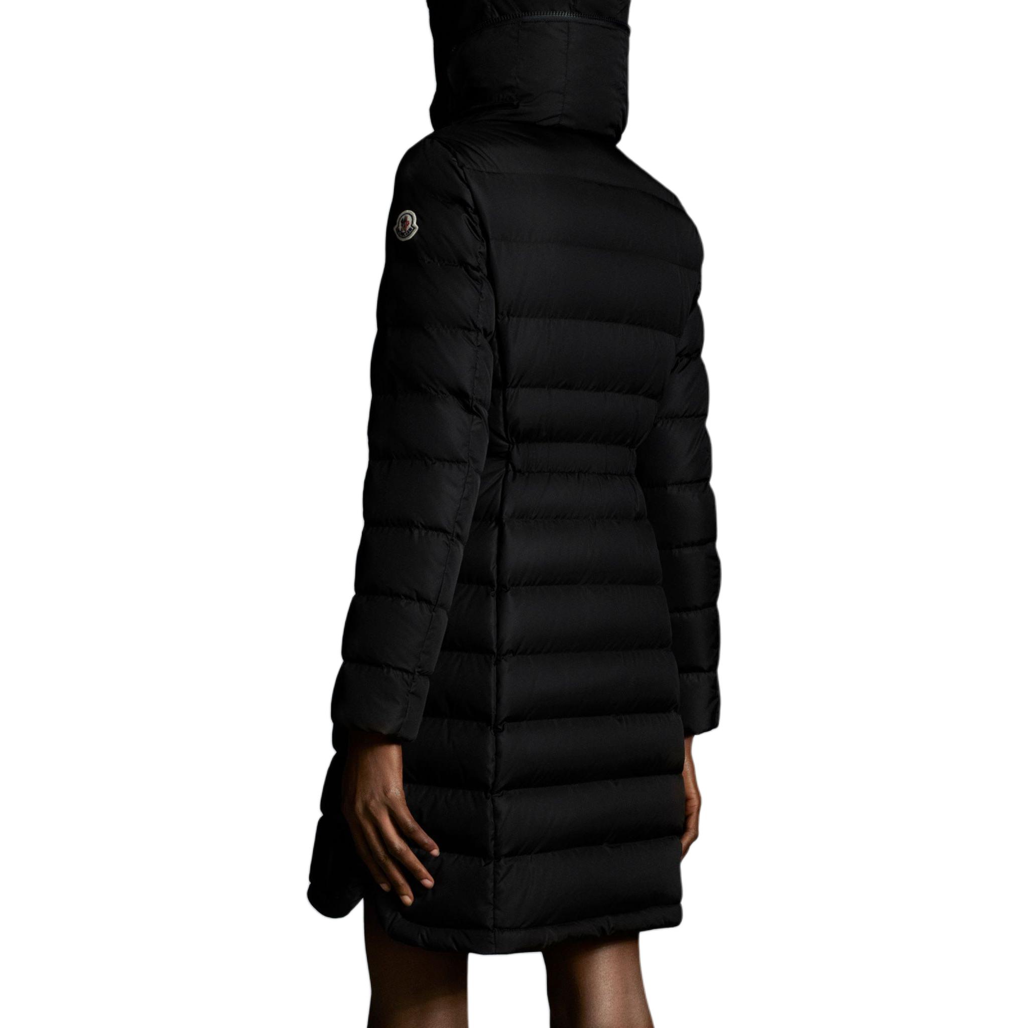 Shop (W) Moncler 黑色中長款立領長袖外套大衣 I20931C5090054155999