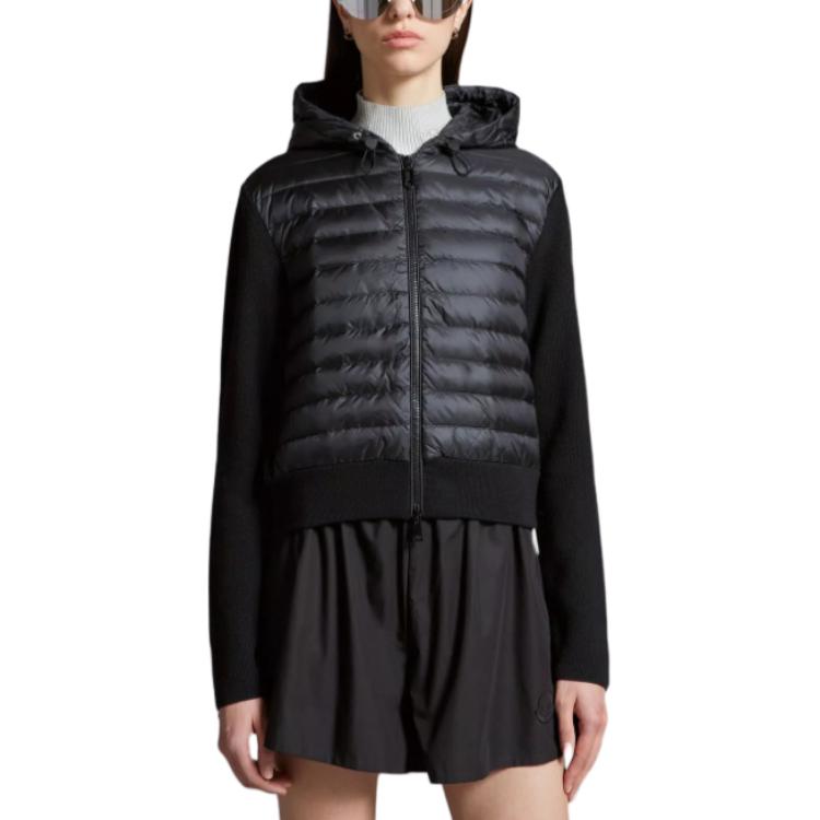 (Women) Moncler Black Solid Color Zip-Up Hooded Jacket J10939B00020M1131999 圖 3