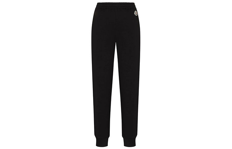 (Women) Moncler Black Sweatpants with Solid Color Logo Patch. G10938H74200809LC999