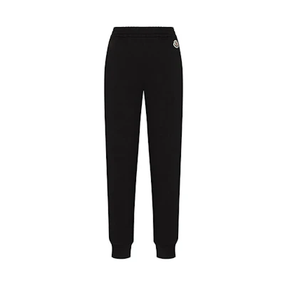 (Women) Moncler Black Sweatpants with Solid Color Logo Patch. G10938H74200809LC999