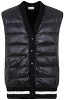 (Women) Moncler Black V-Neck Single-Breasted Vest 9I00001M2089P90 (Women) Moncler Black V-Neck Single-Breasted Vest 9I00001M2089P90