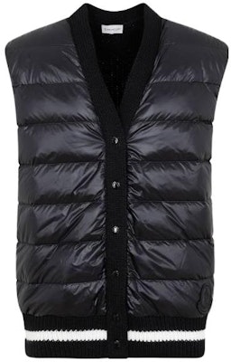 (W) Moncler Jaket Rompi Hitam V-Leher Single-Breasted 9I00001M2089P90 Buy (W) Moncler Jaket Rompi Hitam V-Leher Single-Breasted 9I00001M2089P90