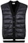 Order (W) Moncler Jaket Rompi Hitam V-Leher Single-Breasted 9I00001M2089P90