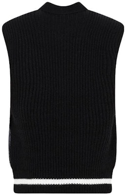 (W) Moncler Jaket Rompi Hitam V-Leher Single-Breasted 9I00001M2089P90 Lookbook (W) Moncler Jaket Rompi Hitam V-Leher Single-Breasted 9I00001M2089P90