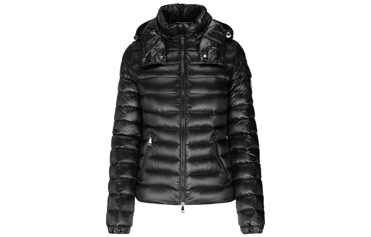 (Women) Moncler Bleu Black Glossy Hooded Down Jacket 0931B10100C0070999 圖 2
