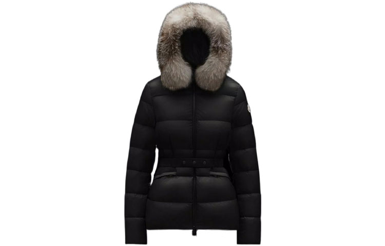Order (Women) Moncler Boed FW22  Black Quilted Down Jacket with Fur-Trim Collar H20931A001365396Q999