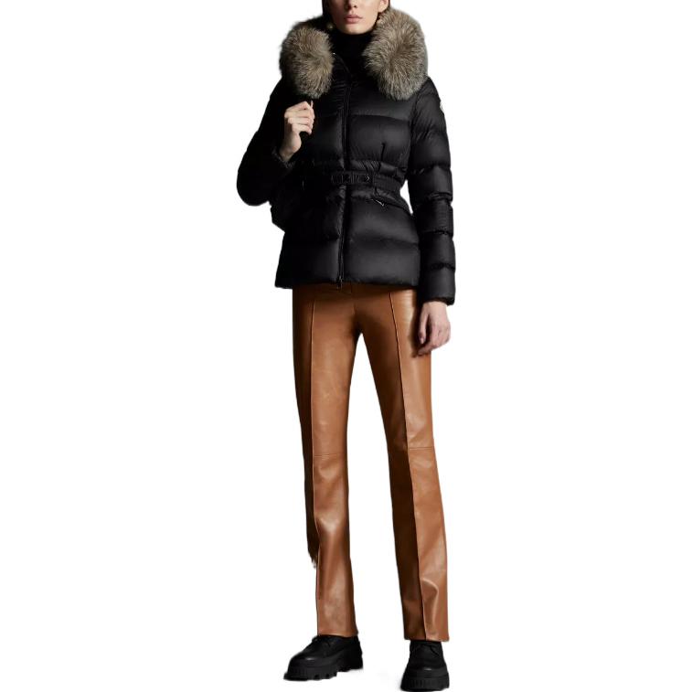 Lookbook (Women) Moncler Boed FW22  Black Quilted Down Jacket with Fur-Trim Collar H20931A001365396Q999