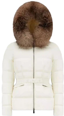 (Women) Moncler Boed FW22 Quilted Down Jacket Ivory White with Fur Trim Waist. H20931A001365396Q034 Order (Women) Moncler Boed FW22 Quilted Down Jacket Ivory White with Fur Trim Waist. H20931A001365396Q034