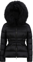 (Women) Moncler Boed FW24 Black Puffer Jacket with Waist Tie and Zipper Closure. J20931A00095595FE999 (Women) Moncler Boed FW24 Black Puffer Jacket with Waist Tie and Zipper Closure. J20931A00095595FE999