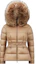 Buy (W) Moncler Boed FW24 Jaket Bulu dengan Wool Trim Zip-Up Beige J20931A00095595FE239