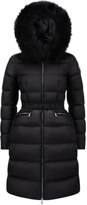 (W) 盟可睐 Boedic系列 FW24 黑色修身带饰边连帽长款羽绒服 J20931C00022595FE999 Order (W) 盟可睐 Boedic系列 FW24 黑色修身带饰边连帽长款羽绒服 J20931C00022595FE999