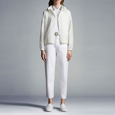 (Women) Moncler Boissard SS22 White Rain Jacket H10931A00097539YH032 Lookbook (Women) Moncler Boissard SS22 White Rain Jacket H10931A00097539YH032