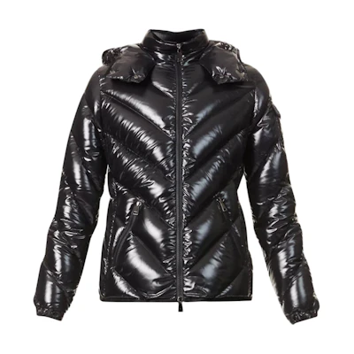 (Women) Moncler BROUEL Series Black Hooded Down Jacket F20931B51200C0064999