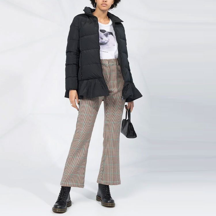 (Women) Moncler Brunec FW21 Ruffle Hem Down Jacket Black F20931B51300C0382999 圖 3