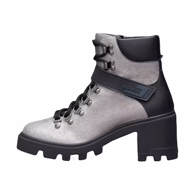 (W) Moncler Carol Leather Lace-up Boot 'Grey'