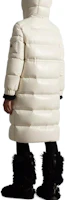 Shop (W) Moncler Cavettaz FW22 白色菱格帶帽羽絨外套冬季大衣 H20931C000455963U034