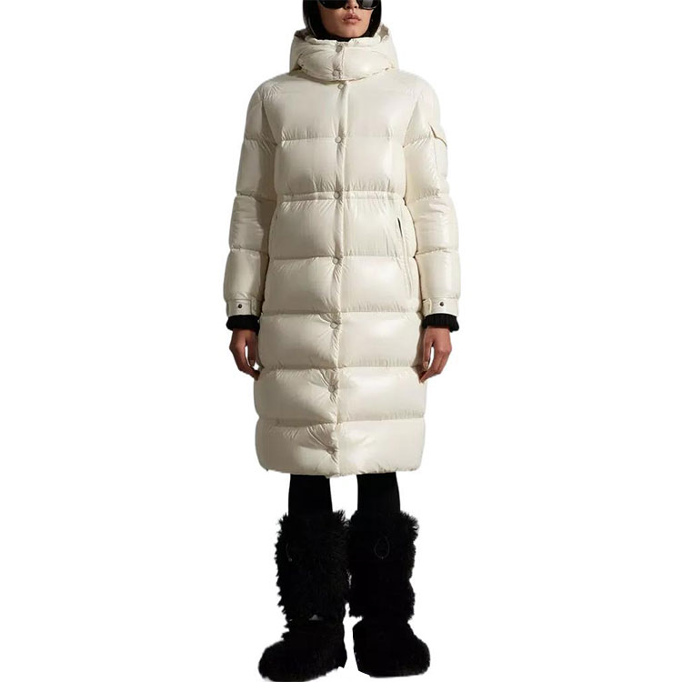 Purchase (W) Moncler Cavettaz FW22 白色菱格帶帽羽絨外套冬季大衣 H20931C000455963U034