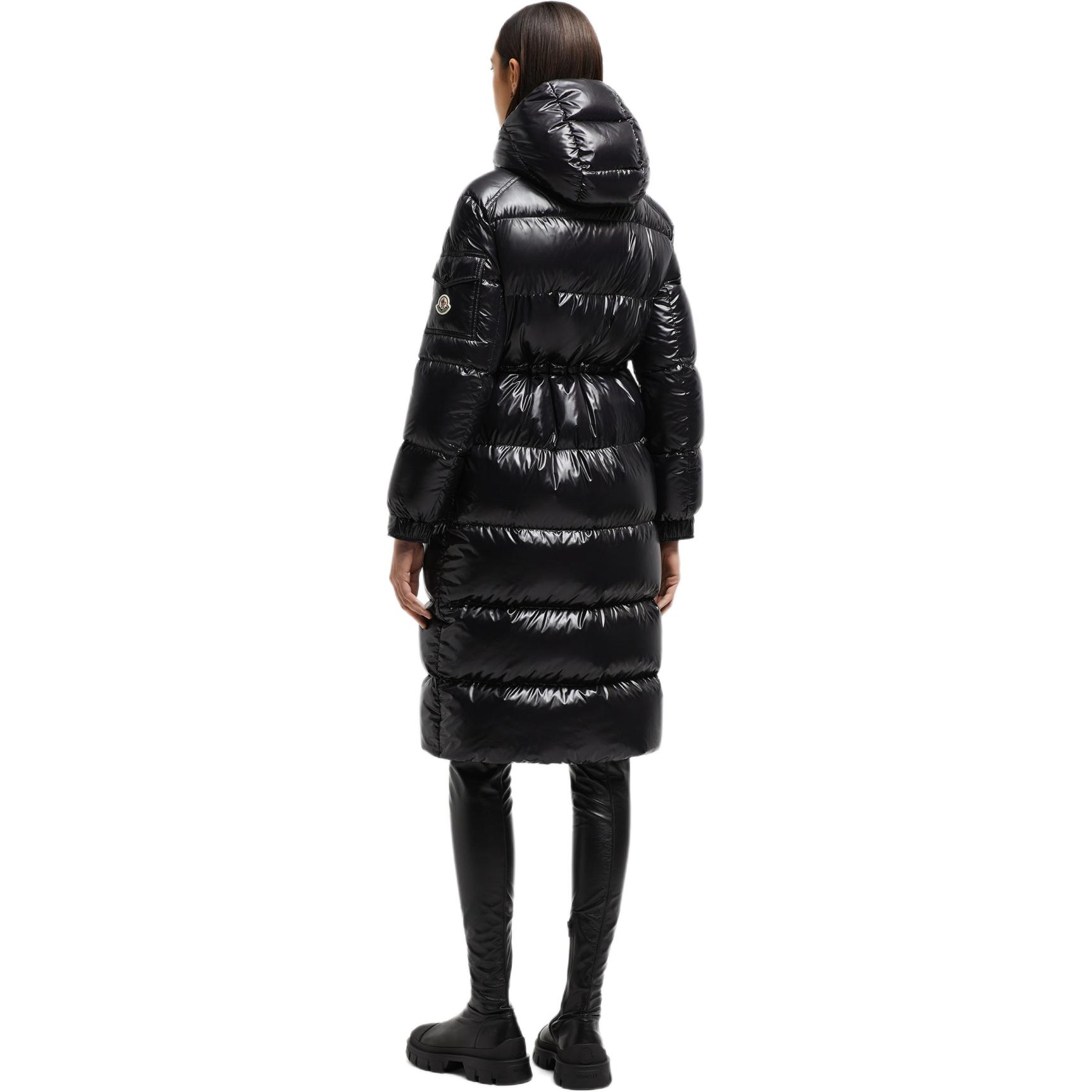Shop (W) Moncler Cavettaz FW24 黑色連帽長版羽絨外套 J20931C0003668950999