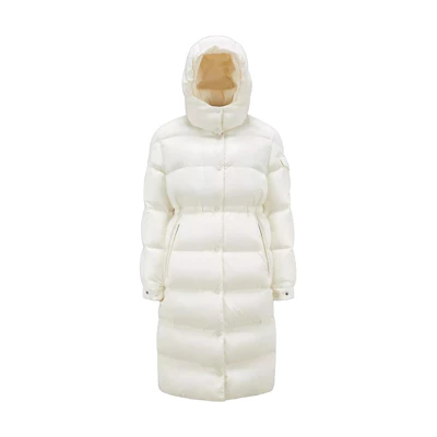 (Women) Moncler Cavettaz Long White Down Puffer Jacket for Women - Windproof Design I20931C0002968950034