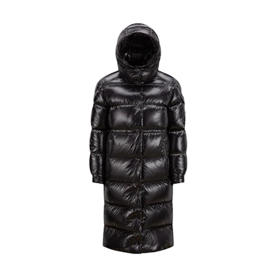 (Women) Moncler Cavettaz Series Long Quilted Down Jacket Black I20931C0002968950999