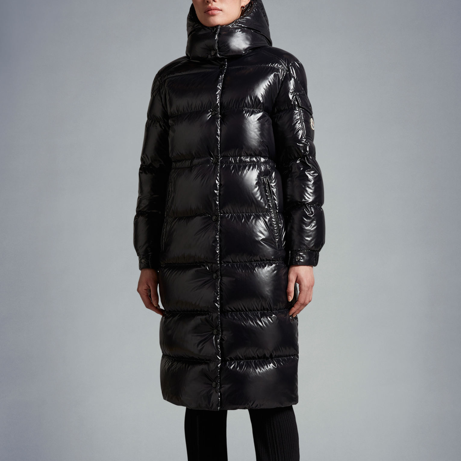 Lookbook (Women) Moncler Cavettaz Series  Long Quilted Down Jacket Black I20931C0002968950999